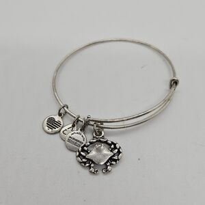 Alex and Ani sterling silver crab charm bracelet
